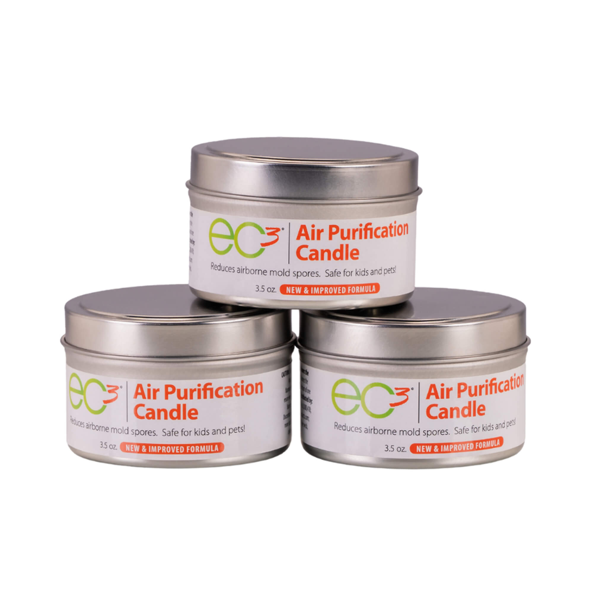 EC3 Air Purification Candle 3 Pack  Reduce the Mold Count in Your Home