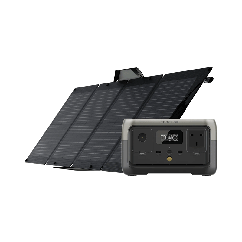 Kit station de charge portable 600W 256Wh Ecoflow river avec