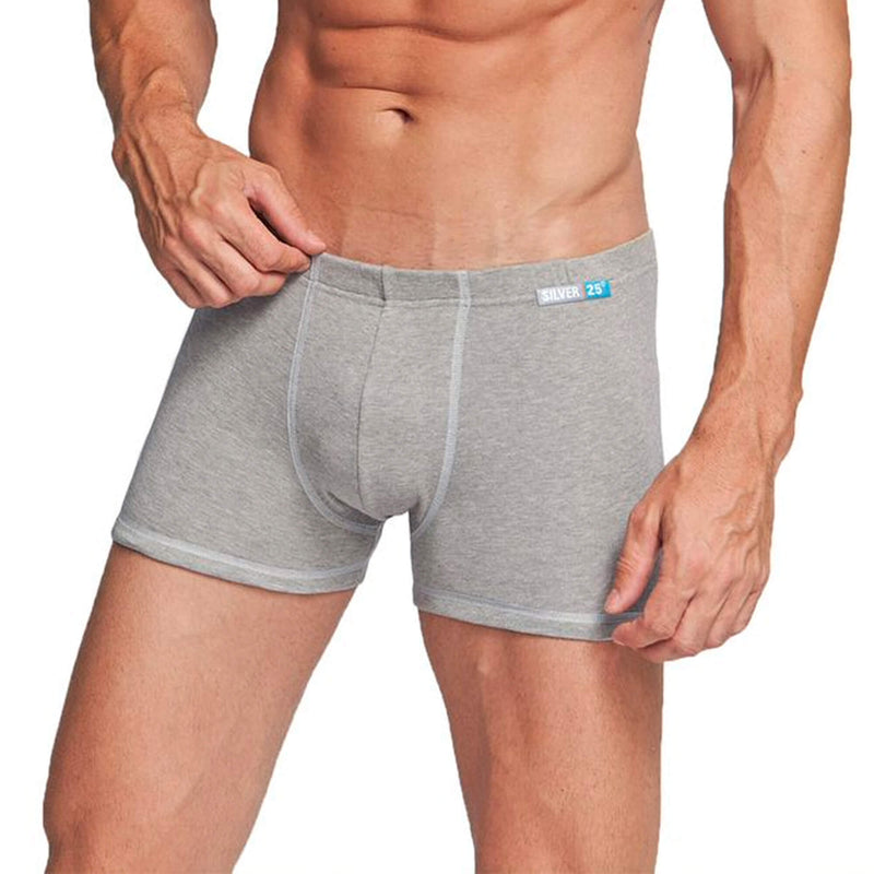 Silver25® 5G EMF Protection Mens Boxer Shorts in Cotton - Grey
