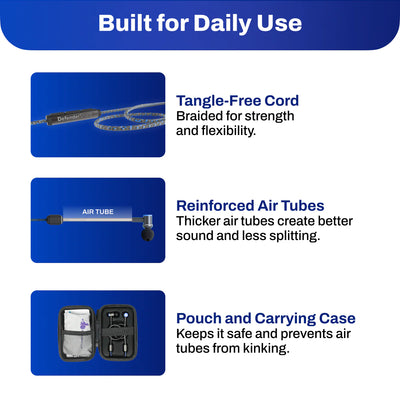 DefenderShield EMF Radiation-Free Air Tube Stereo Earbud Headphones