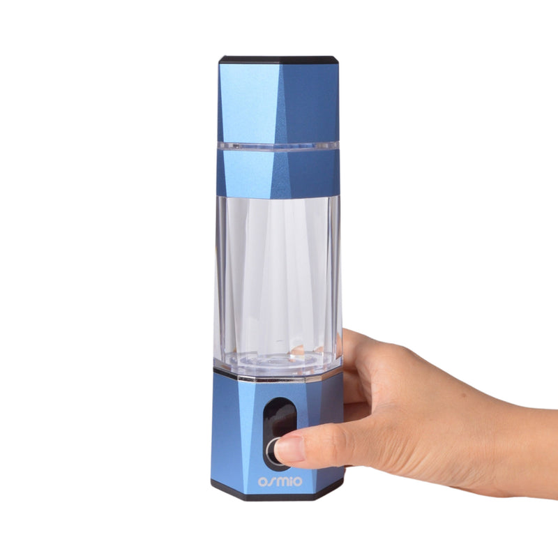 Osmio H2Xagen Hydrogen Water Bottle 210ml - blue with hand