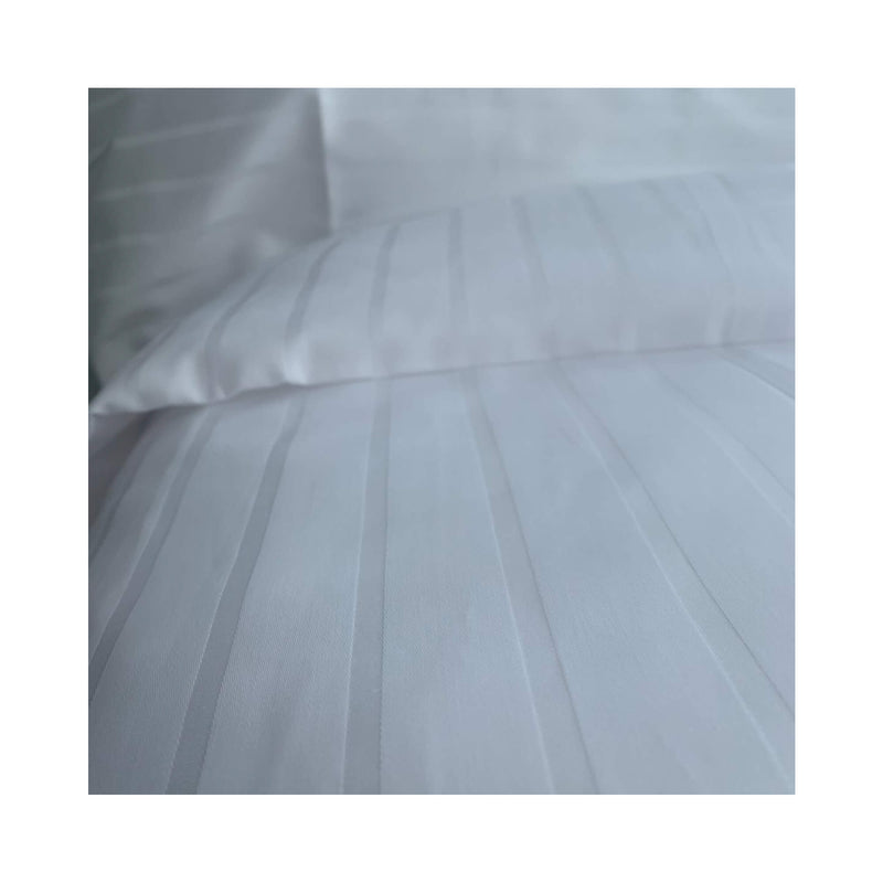 FouFurnishings | Hotel Organic Cotton | Sateen Satin Stripe Duvet Cover 250TC