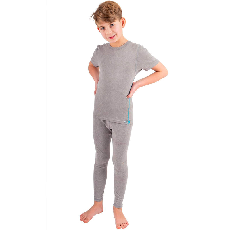 Silver25® 5G EMF Protection Boys Short-sleeved Tee Shirt in grey Cotton