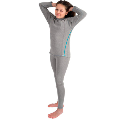 Silver25® 5G EMF Protection Girls Long-sleeved Top in grey Cotton