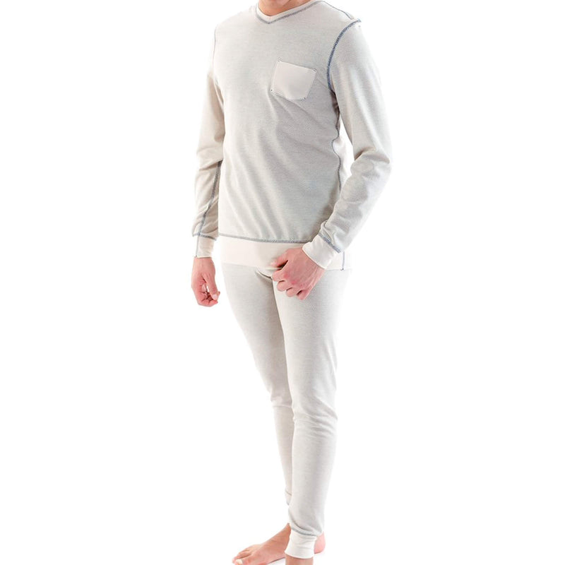 Silver25® 5G EMF Protection Mens pyjamas in grey cotton