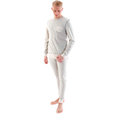 Silver25® 5G EMF Protection Mens pyjamas in grey cotton