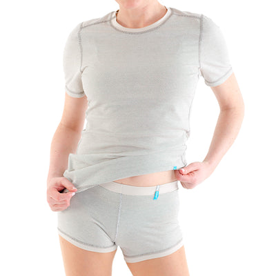Silver25® 5G EMF Protection Womens Short-Sleeved Tee Shirt - Grey