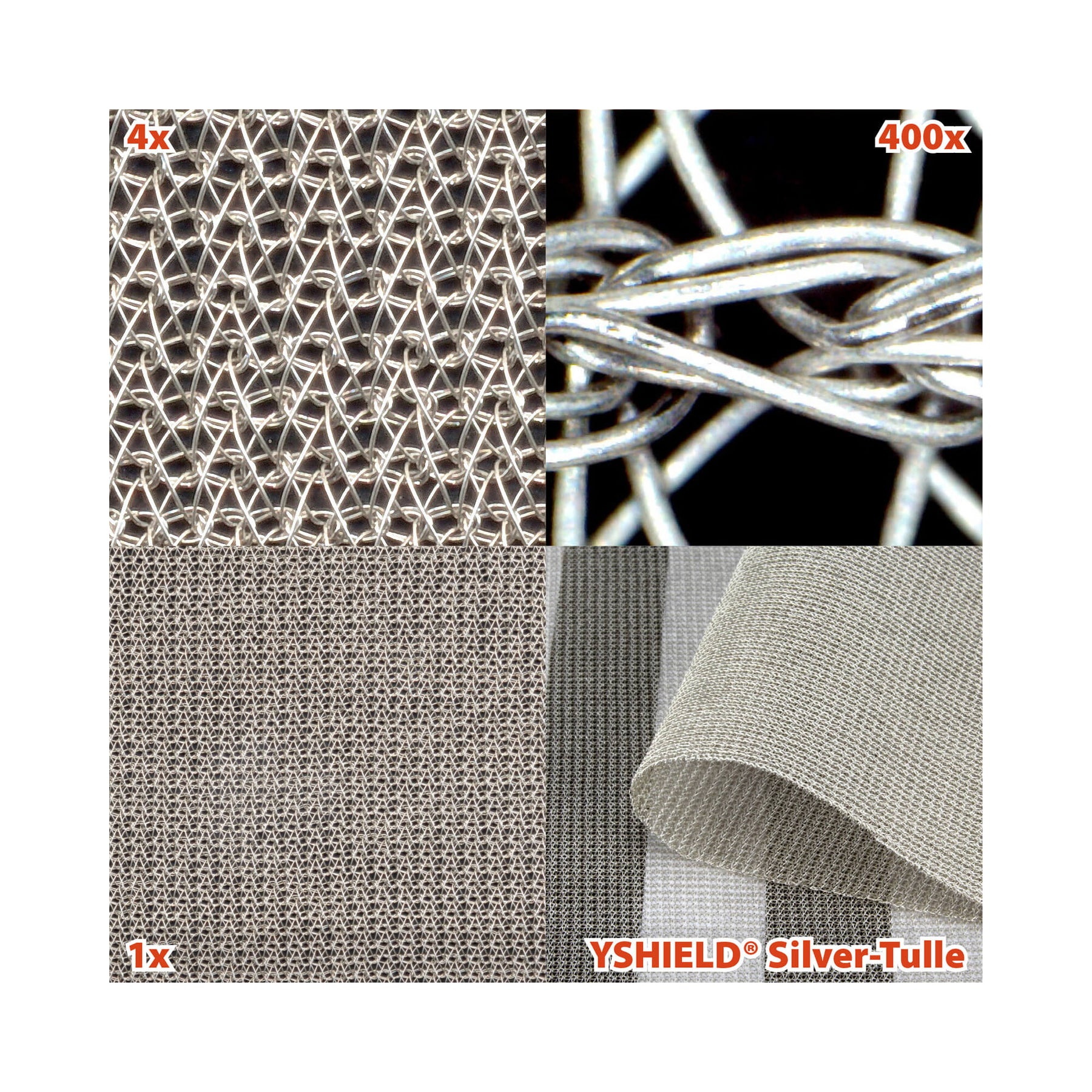 YSHIELD® SILVER-ELASTIC, Shielding fabric, Width 150 cm