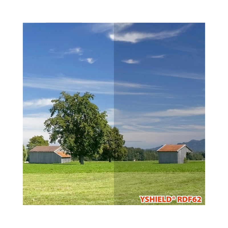 YSHIELD® RDF62 | Window film | Width 76 cm | 1 meter - Light Comparison